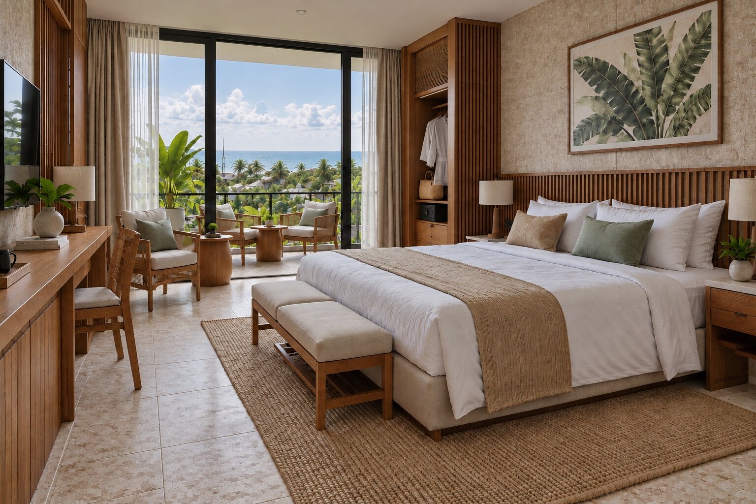 Sea-View Room opening onto the ocean