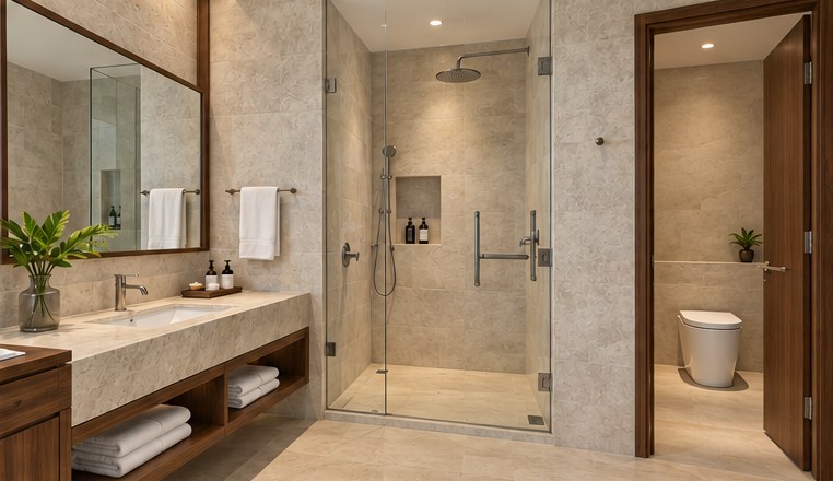 Emira guest room bathroom, artist's impression