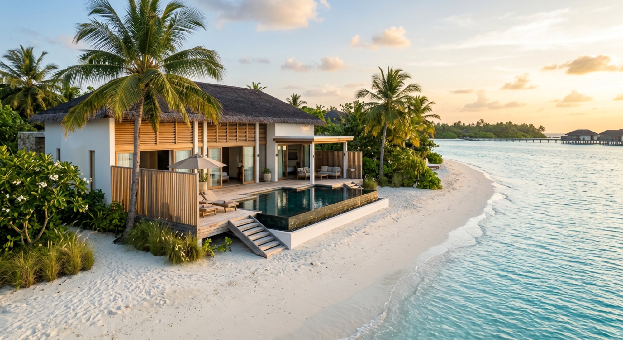 Beach villa with a private plunge pool